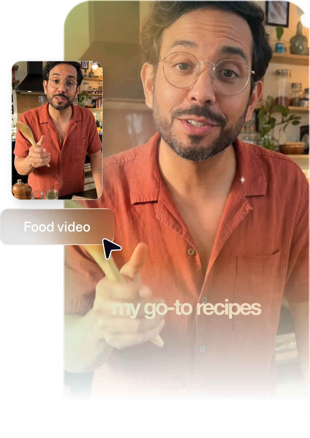 Food creator using Captions to make recipe videos and food content