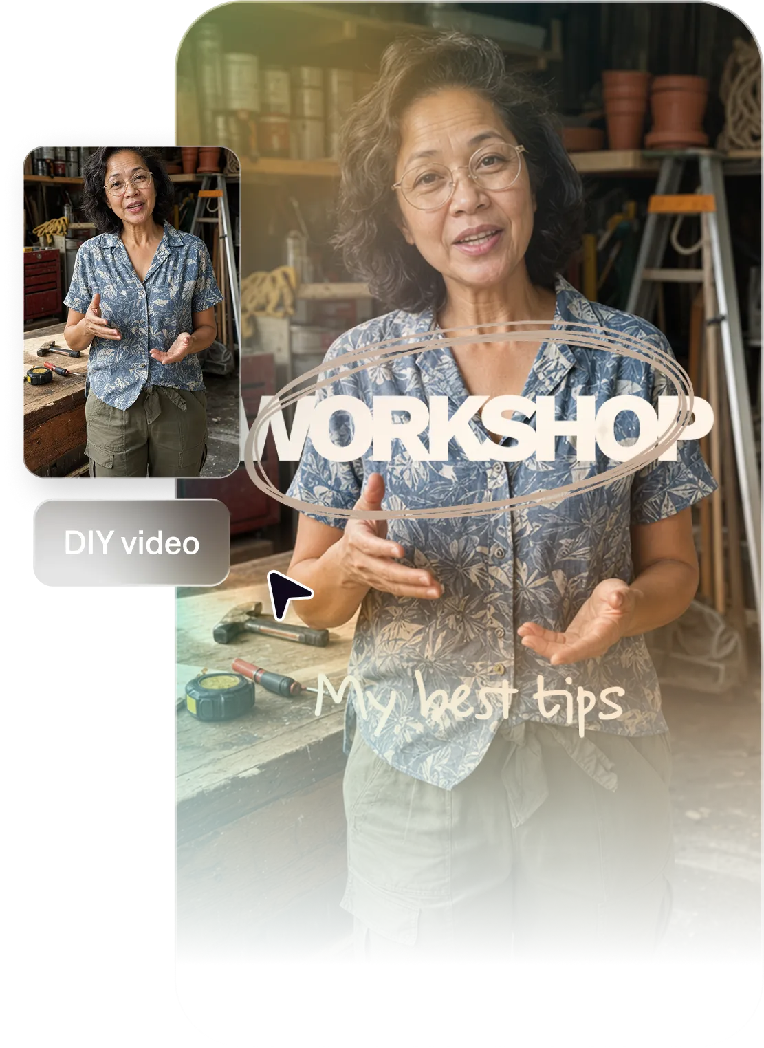 Home and DIY creator using Captions to make home improvement and tutorial videos
