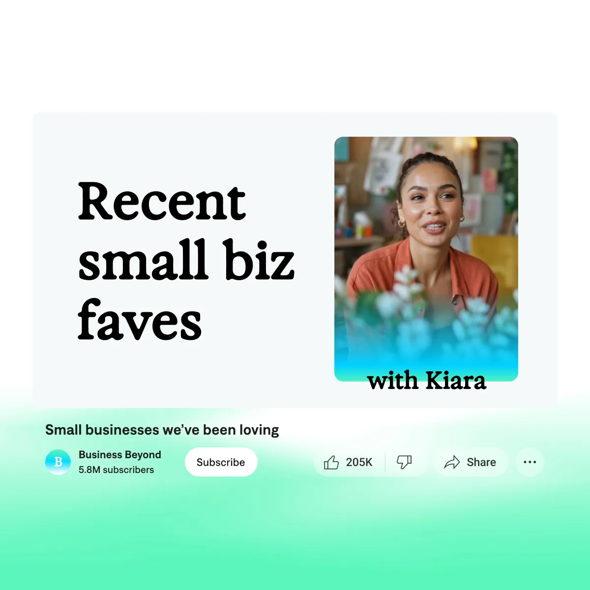 A mock ad spotlights small businesses