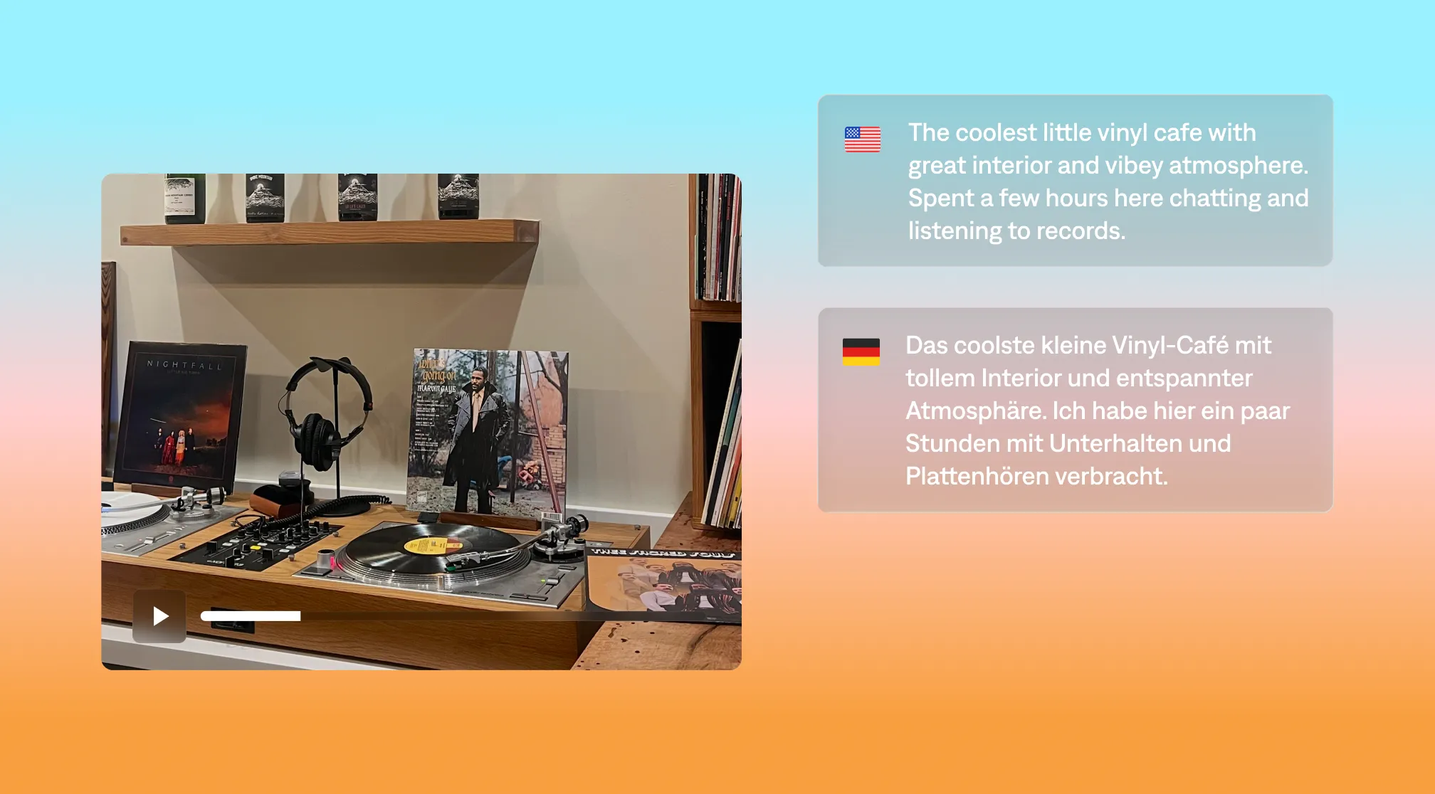 Options for translated subtitles
