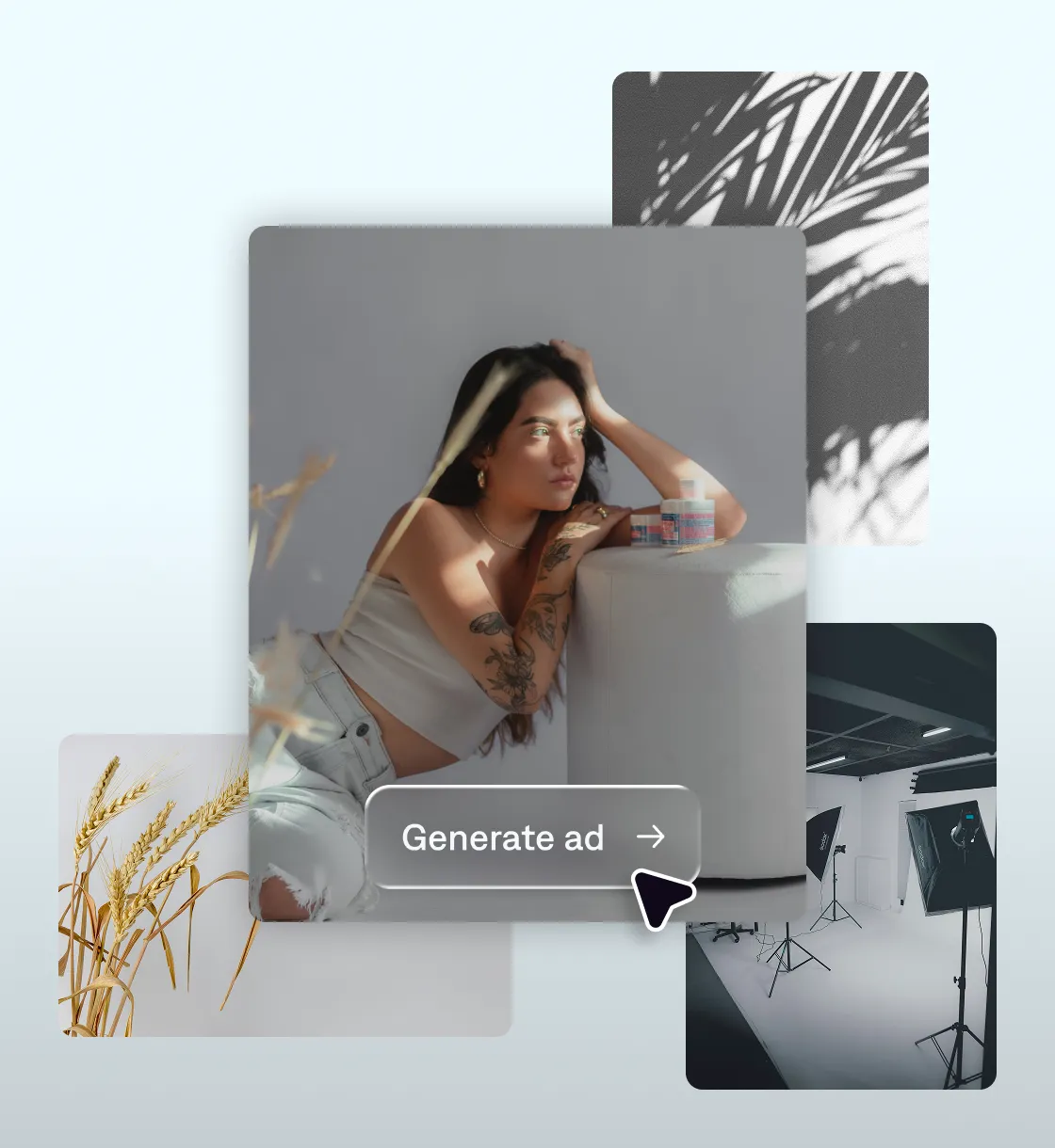 An ad workflow using AI tools