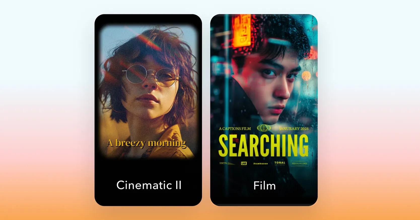 Cinematic editing styles